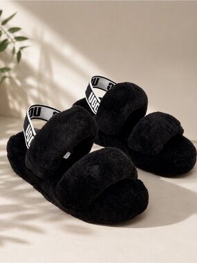 UGG Black Oh Yeah Slippers
